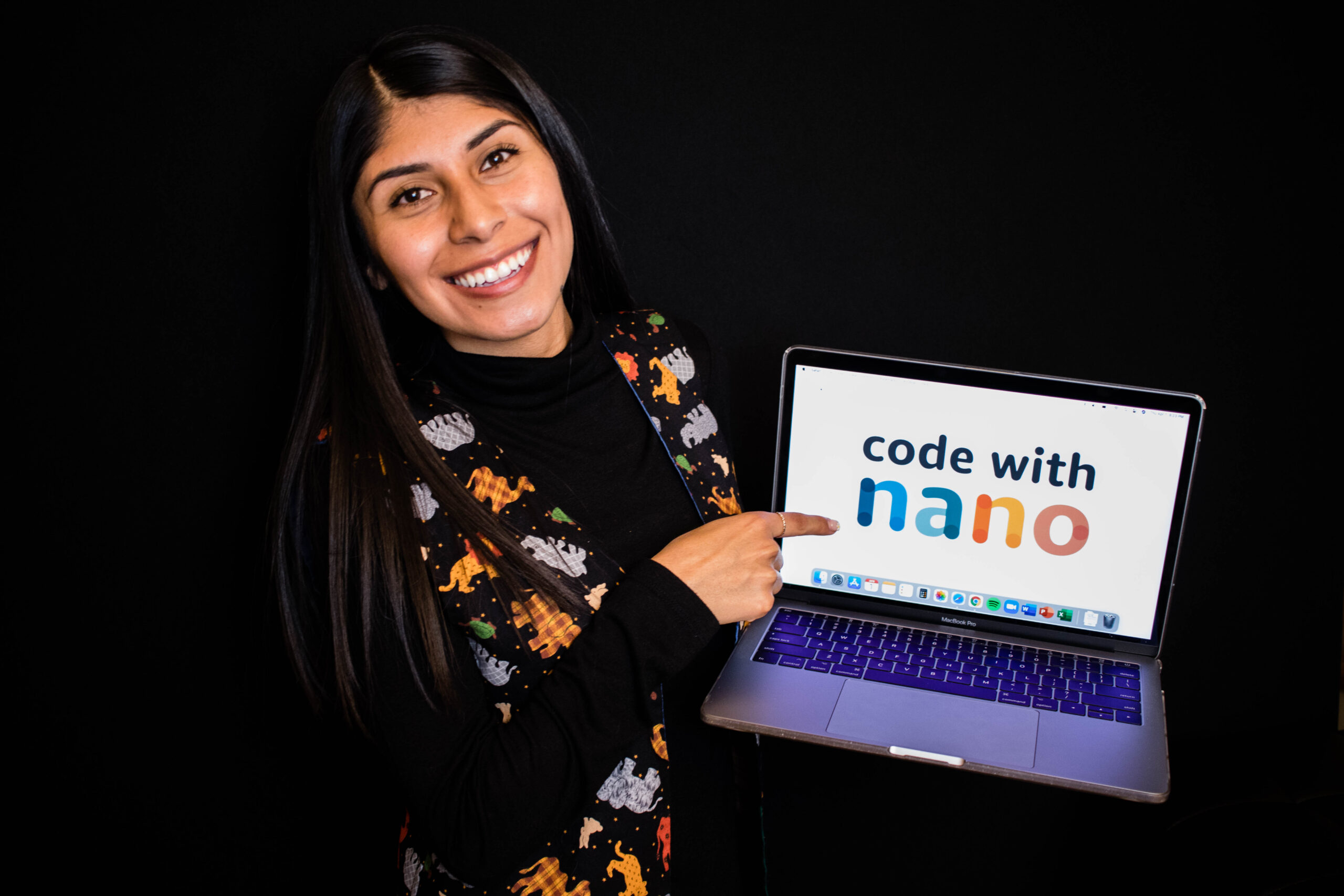 Monica Say from code with nano with computer